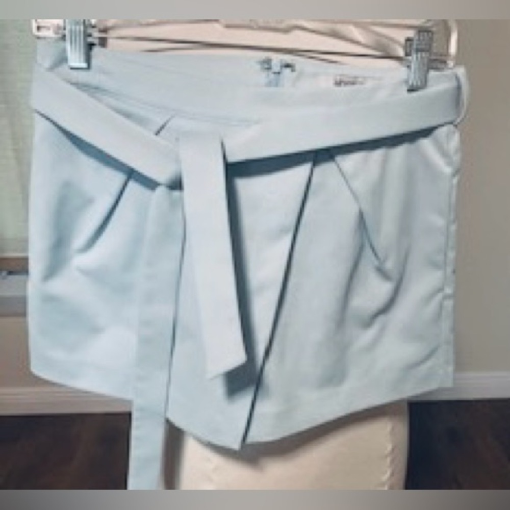 Lucy Paris Light Blue Skorts with Tie Belt
